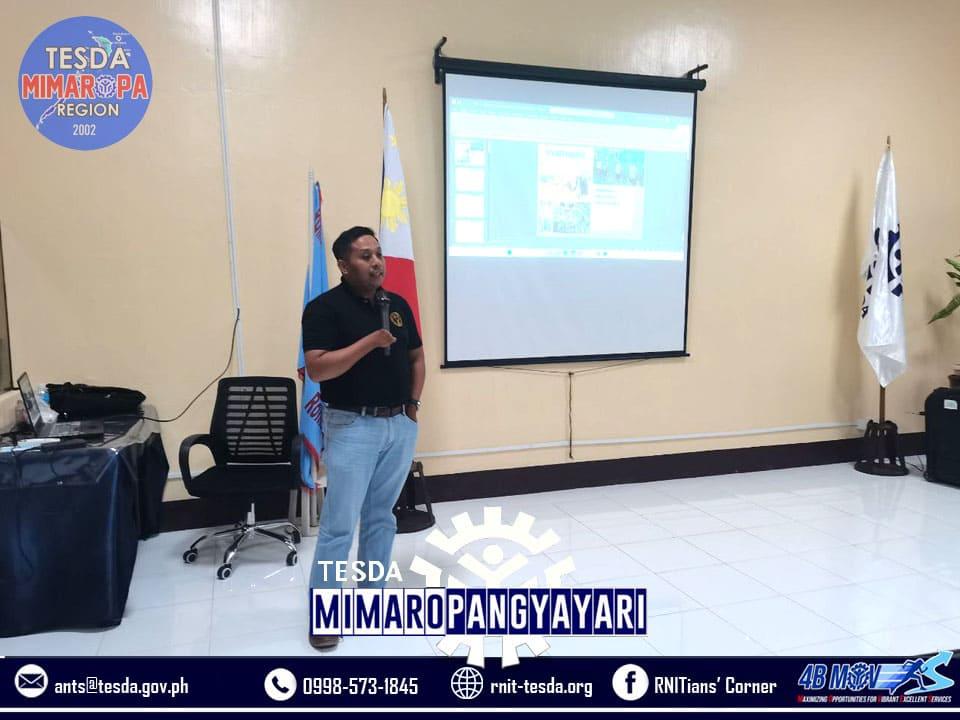 Resource speaker Mr. Juniel G. Lucidos presenting during the training