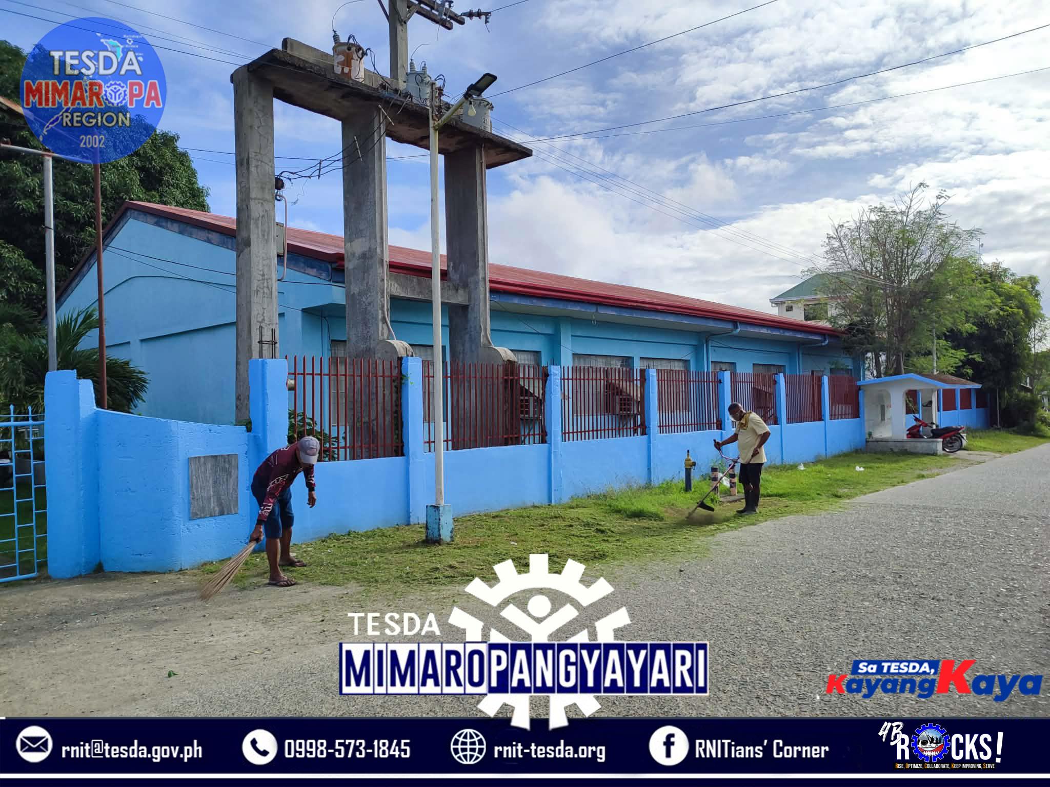 Barangay Poblacion Officials' Clean-Up Drive at RNIT Facade